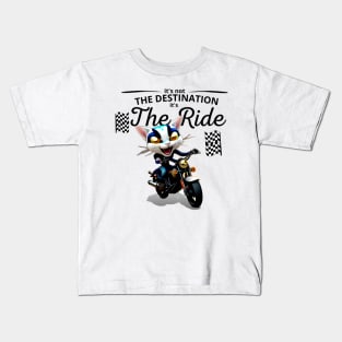 Biker cat Kids T-Shirt